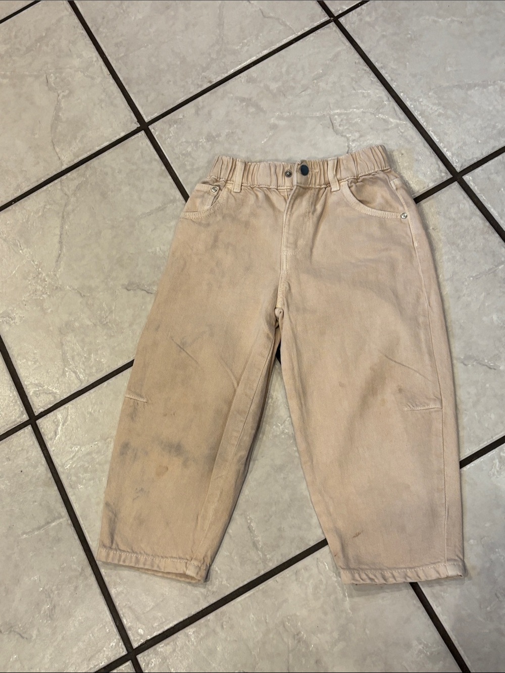 ZARA 4 light tan balloon pants/jeans read description